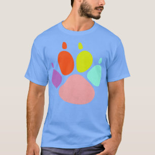 Vintage Dog Puppy Dog Paw Print Dog Love Pet Paw T-Shirt