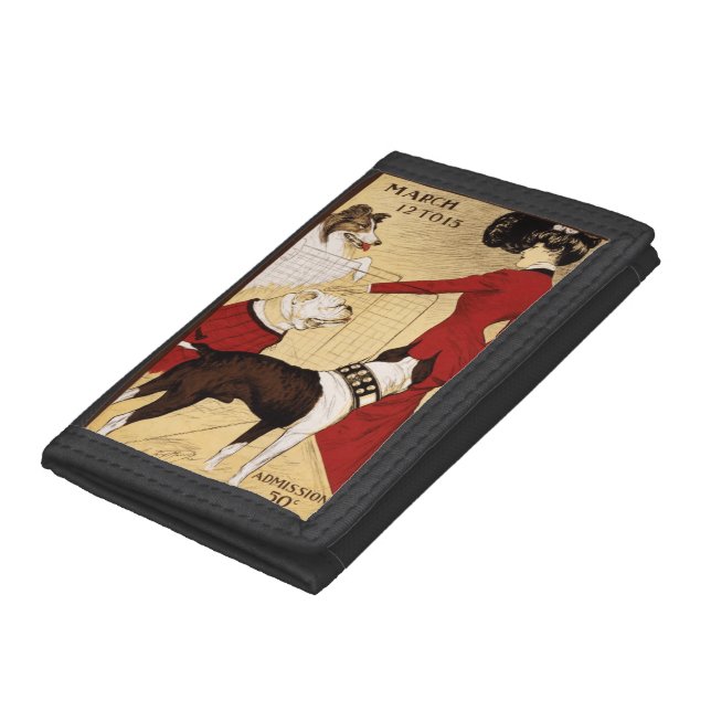 Vintage Dog Show Ad Trifold Wallet (Bottom)