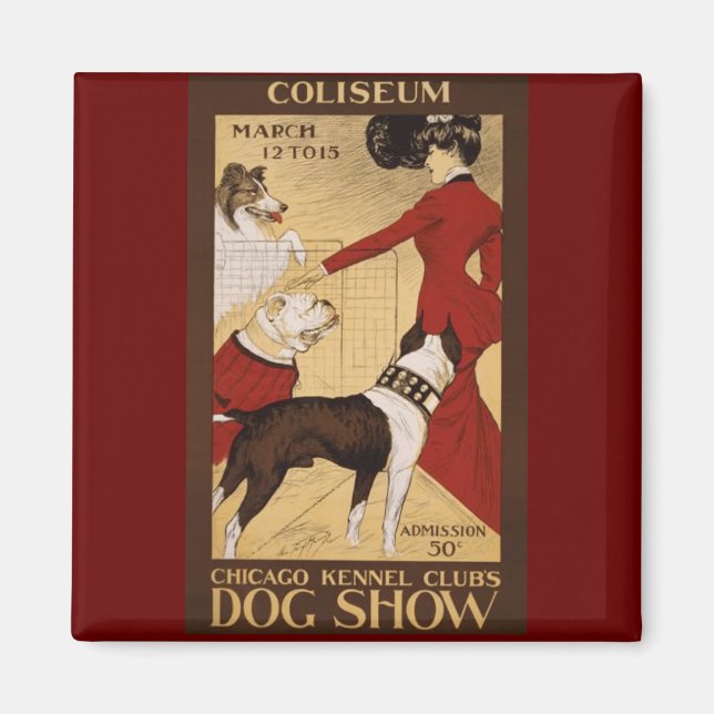 Vintage Dog Show Magnet (Front)