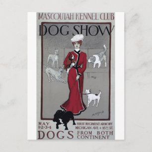 Vintage Dog Show Mascoutah Kennel Club Postcard