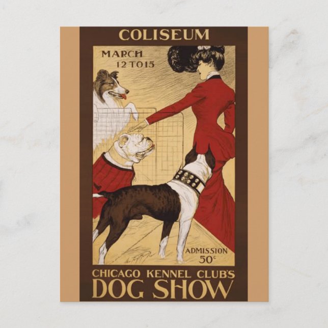 Vintage Dog Show Postcard (Front)