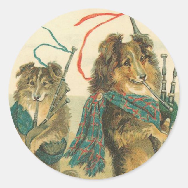 Vintage Dog Stickers (Front)