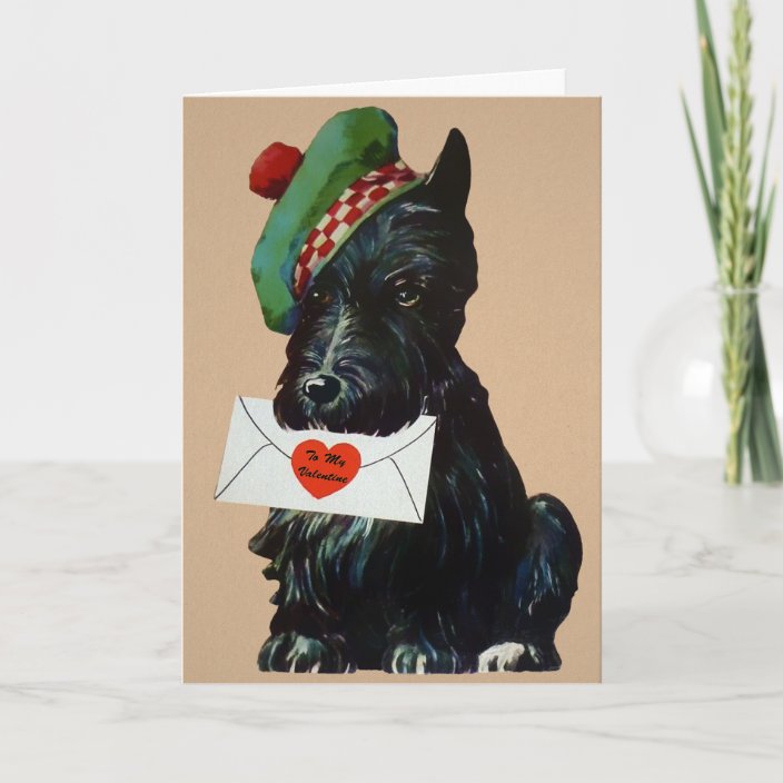 Vintage Dog Valentine's Day Card | Zazzle.com