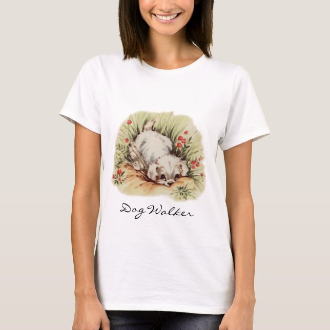 Vintage Dog Walker T-Shirt (Front)