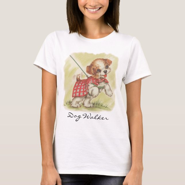 Vintage Dog Walker T-Shirt (Front)