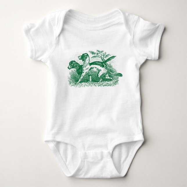 Vintage Dogs Baby Bodysuit (Front)