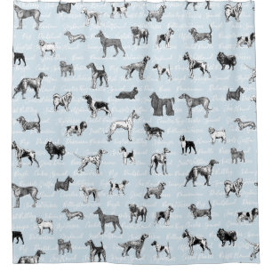 Vintage Dogs Shower Curtain