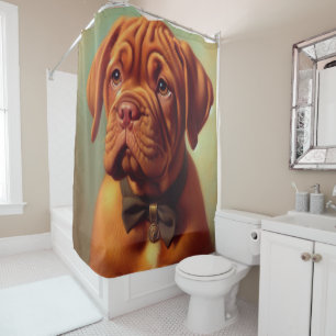 Vintage Dogue de Bordeaux Painting Shower Curtain