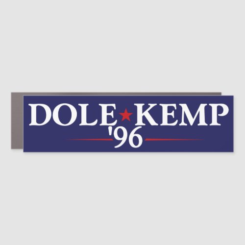 Vintage Dole Kemp 1996 Bob Dole 96 Bumper Car Magnet