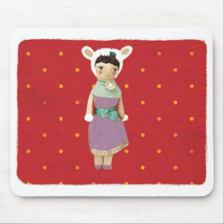 Vintage doll polar bear snow cool rupydetequila mouse pad