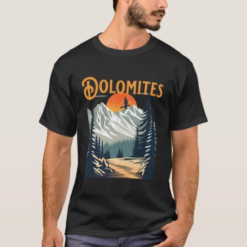 Vintage Dolomites Souvenir Hiking Pullover Hoodie