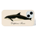 Vintage Dolphins Delphinus Tursio, Marine Mammals iPhone 15 Case