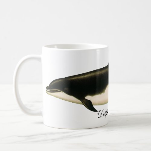 Vintage Dolphins Delphinus Tursio Marine Mammals Coffee Mug