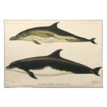 Vintage Dolphins, Marine Animals and Mammals Cloth Placemat