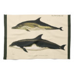 Vintage Dolphins, Marine Animals and Mammals Kitchen Towel