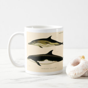 Vintage Dolphins, Marine Mammals Animals Coffee Mug