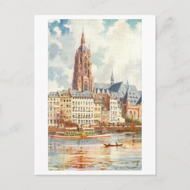 Vintage Dom/Cathedral Frankfurt Germany Postcard (Front)