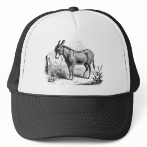 Vintage Domestic Donkey Personalized Retro Donkeys Trucker Hat