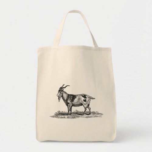 Vintage Domestic Goat Illustration _1800s Goats Tote Bag