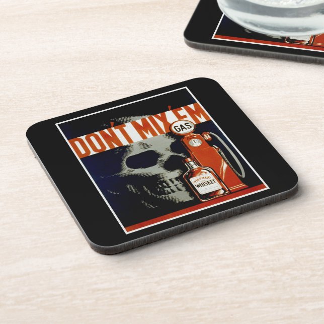 Vintage “Don’t Mix ‘Em” coasters (Left Side)