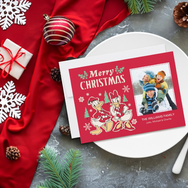 Vintage Donald & Daisy | Warm Holiday Hearts (Card on table)