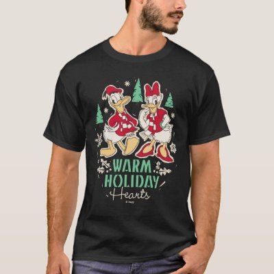 Vintage Donald & Daisy | Warm Holiday Hearts T-Shirt