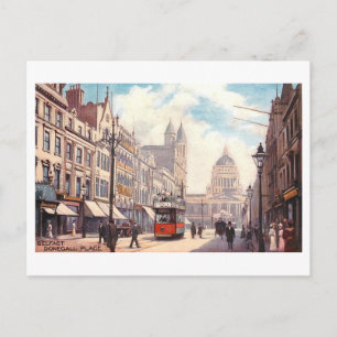 Vintage Donegall Place in Belfast, Ireland, Postcard