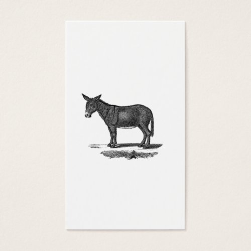 Vintage Donkey Illustration - 1800's Donkeys Business Card Template