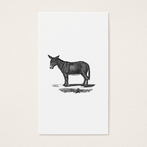 Customizable Vintage Donkey Illustration - 1800's Donkeys Business Card Template