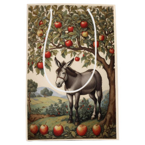 Vintage Donkey Under An Apple Tree Medium Gift Bag