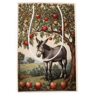 Vintage Donkey Under An Apple Tree Medium Gift Bag