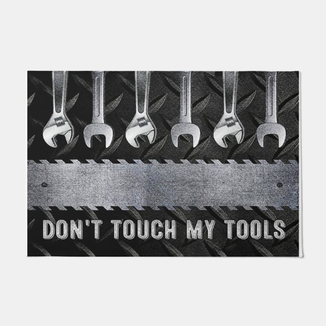 Vintage Don't Touch My Tools Mat (Front)