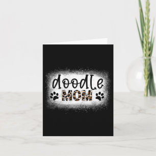 Vintage Doodle Mom Bleached Shirt Leopard Golden D Card