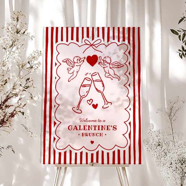 Vintage Doodles Galentine's Party Welcome Sign (Creator Uploaded)