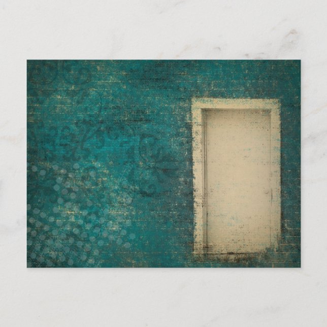 Vintage Door Background Post Card (Front)