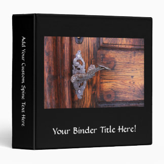 Vintage Door Handle, Aged Wood Real Estate Binder