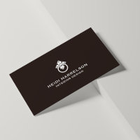 Vintage Door Knocker Logo Brown Realtor Business Card