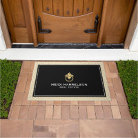 Vintage Door Knocker Logo Gold/Black Border