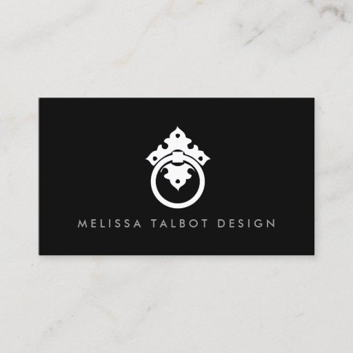 Customizable VINTAGE DOOR KNOCKER LOGO No. 2 Business Cards