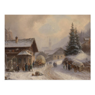Old Fashioned Winter Scenes Postcards No Minimum Quantity Zazzle