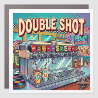 Vintage Double Shot Car Magnet