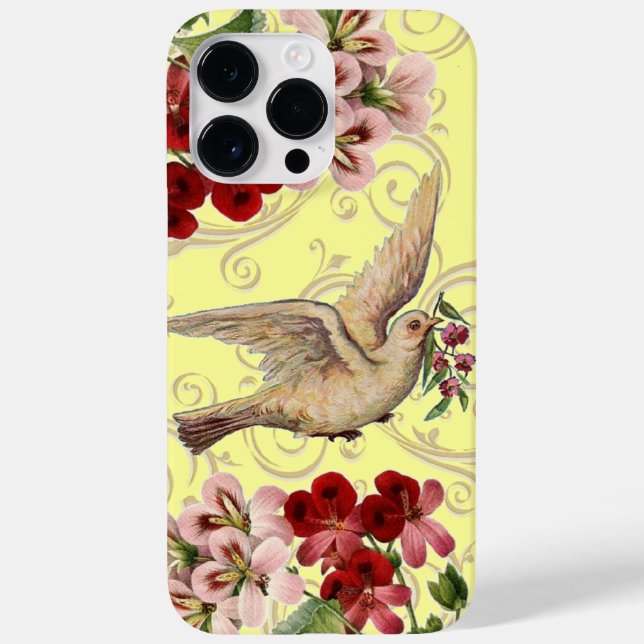Vintage Dove Floral Case-Mate iPhone Case (Back)