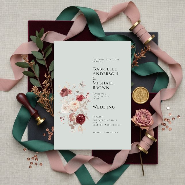 Vintage Dove Gray Pale Ash Pastel Invitation (Creator Uploaded)