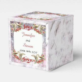 Vintage Dove Wedding Favor Box