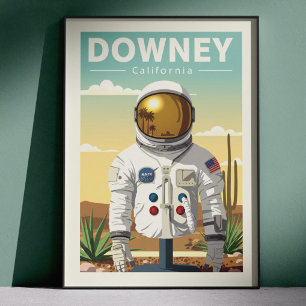 Vintage Downey California Poster