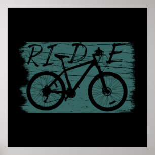 Vintage Downhill MTB - Ride Mountain Bike Poster