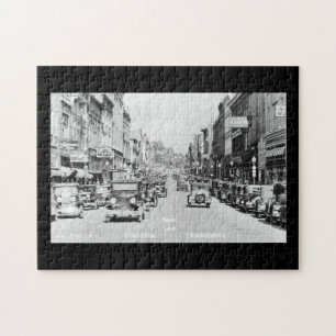 Vintage Downtown Bristol VA TN Postcard Jigsaw Puzzle