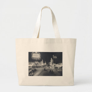 Vintage Downtown Las Vegas Large Tote Bag