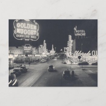 Vintage Downtown Las Vegas Postcard by Incatneato at Zazzle