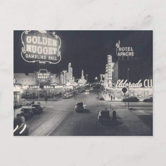 Vintage Downtown Las Vegas Postcard (Front)